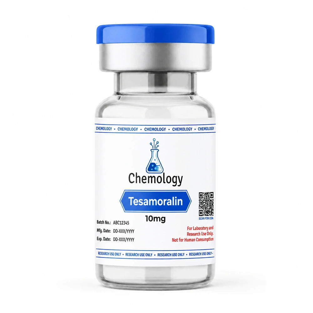 Chemology Tesamorelin 10mg research peptide vial